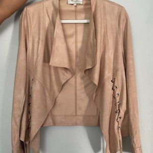 Blush pink, moto-style jacket
